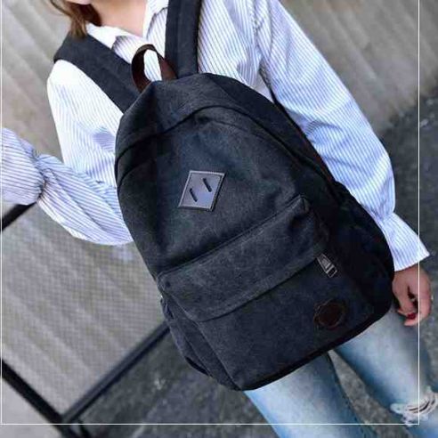 Cotton Backpack K011 Black buy in online store