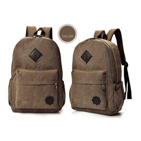 Cotton Backpack K011 Brown buy in online store