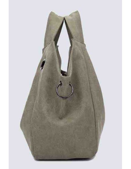 Female cotton bag K010 gray buy in online store