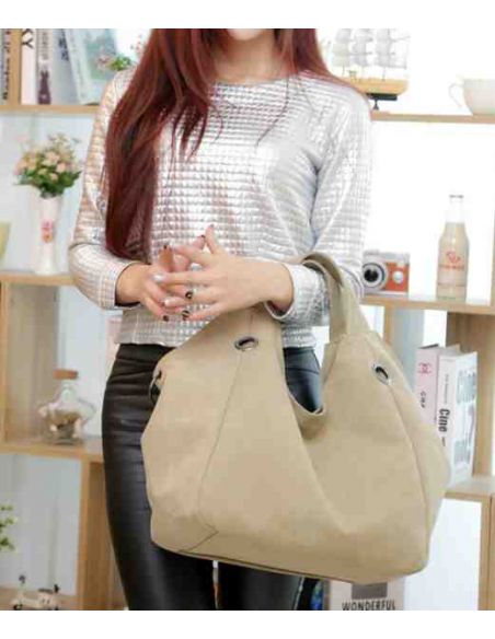 Female cotton bag K010 gray buy in online store