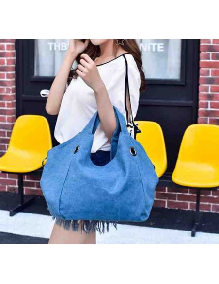 Female cotton bag K010 gray buy in online store