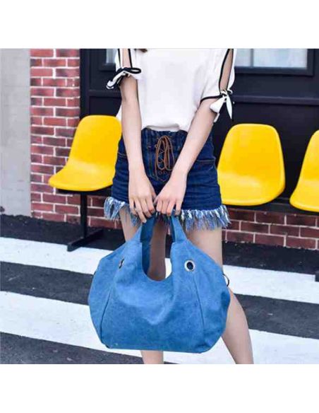 Female cotton bag K010 gray buy in online store