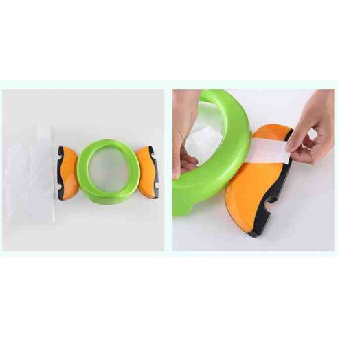 Road folding pot plastic green and seating for toilet 2 in 1 buy in online store