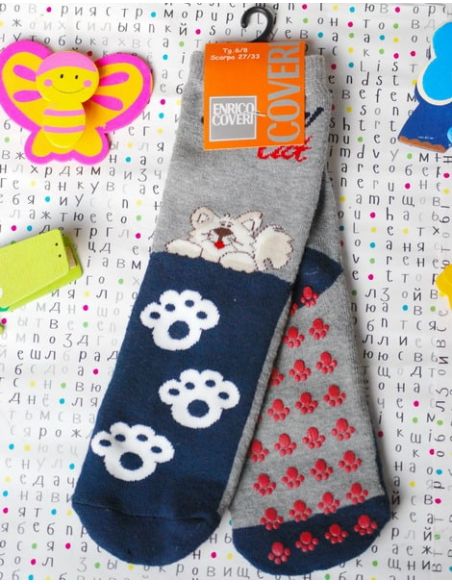 Baby socks Coveri Anti-slip terry size 27-33 gray buy in online store Baby socks Coveri Anti-slip terry size 27-33 gray buy in online store