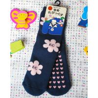 Socks Baby Fukuske Anti-slip Machrow Size 27-33 Blue Flowers buy in online store
