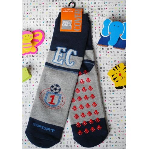 Baby socks Coveri Anti-slip terry size 34-39 gray buy in online store