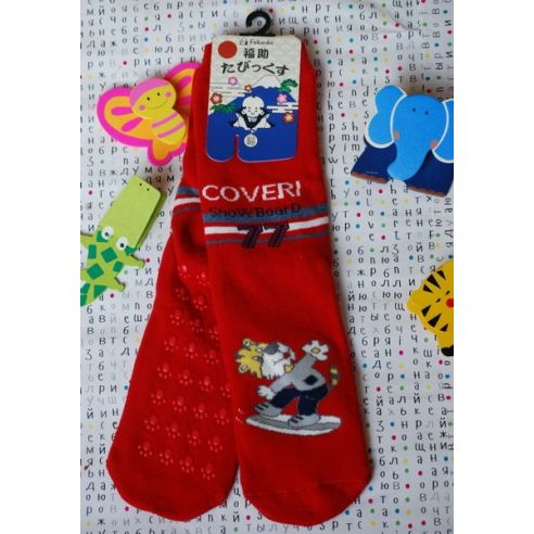 Socks Baby Fukuske Anti-slip terry size 34-39 Red Tiger buy in online store