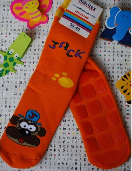 Socks Baby Anti-slip Machrow Meritex Orange Size 35-40 buy in online store