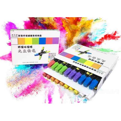 Water soluble dustless chalk white - 20pcs buy in online store