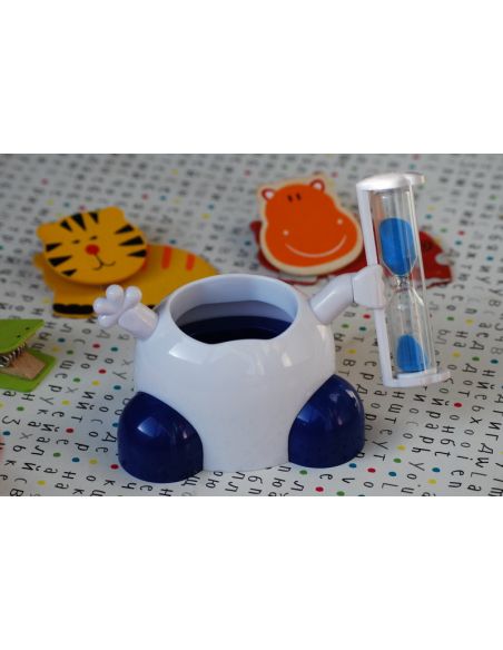 Stand under the toothbrushes with sand clock buy in online store