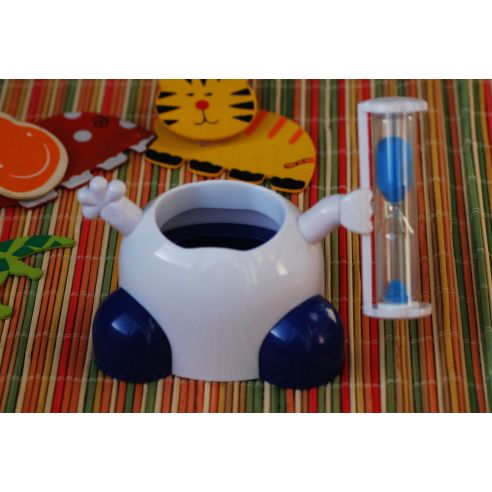 Stand under the toothbrushes with sand clock buy in online store