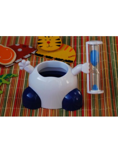 Stand under the toothbrushes with sand clock buy in online store