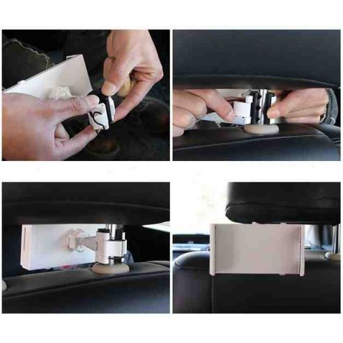 Car fastening for tablets and smartphones on the back of the seat black buy in online store