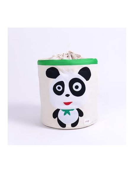 Basket for toys Cotton with Applique - Panda buy in online store Basket for toys Cotton with Applique - Panda buy in online store