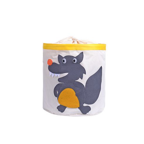 Basket for toys Cotton with Applique - Wolf buy in online store