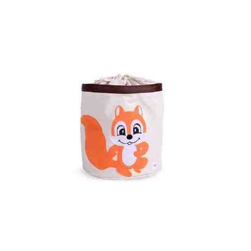 Basket for toys cotton with applique - Squirrel buy in online store