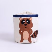 Basket for toys Cotton with Applique - Raccoon buy in online store
