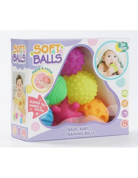 Set Touch Tactile Balls Bright - Soft Balls buy in online store Set Touch Tactile Balls Bright - Soft Balls buy in online store
