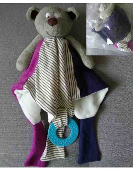 Toy bear rattle - handkerchiefs - teether buy in online store