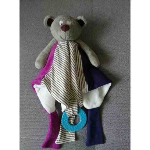 Toy bear rattle - handkerchiefs - teether buy in online store
