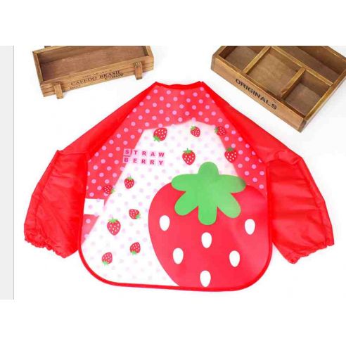 Apron with sleeves - strawberry buy in online store