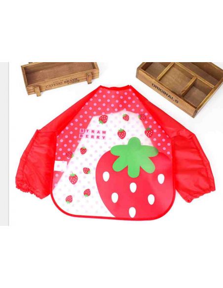 Apron with sleeves - strawberry buy in online store