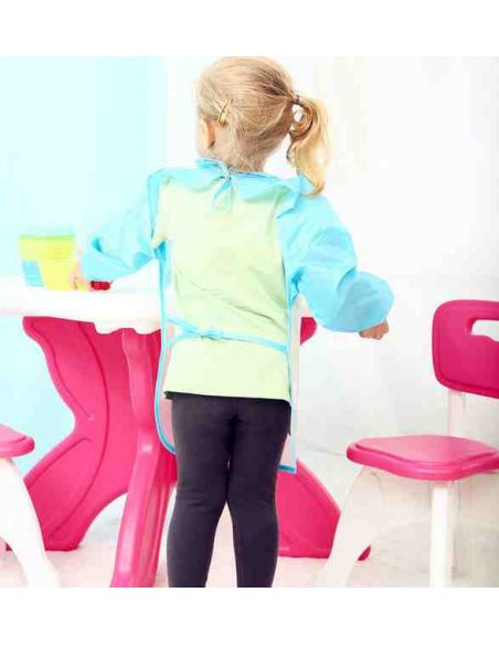 Apron with sleeves - Machine on blue buy in online store