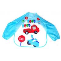 Apron with sleeves - Machine on blue buy in online store