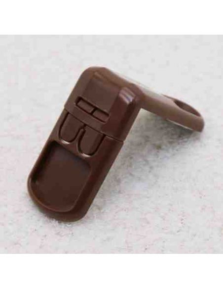 Corner lock - Two brown buttons buy in online store Corner lock - Two brown buttons buy in online store