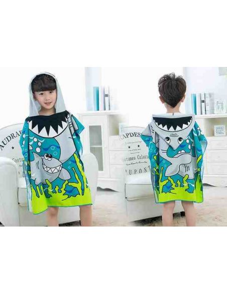 Beach Towel Poncho - Shark buy in online store Beach Towel Poncho - Shark buy in online store