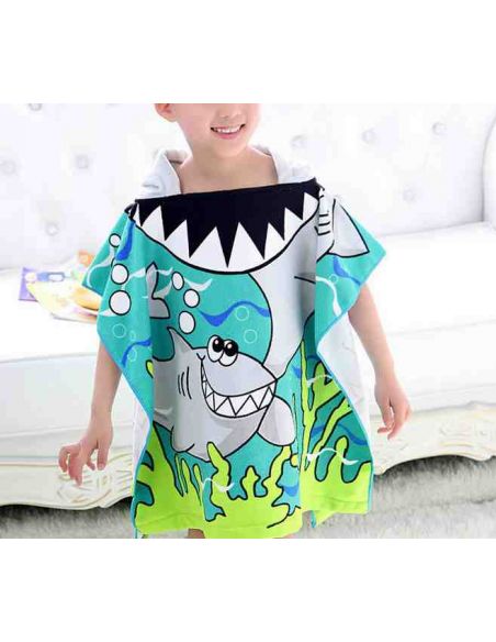 Beach Towel Poncho - Shark buy in online store Beach Towel Poncho - Shark buy in online store