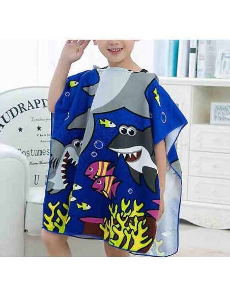 Beach Towel Poncho - Fish buy in online store Beach Towel Poncho - Fish buy in online store
