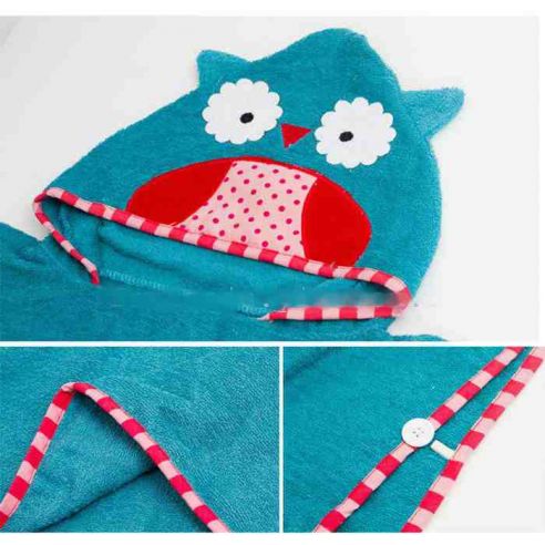 Children's Towel Cape Poncho (Analog Skip Hop) Hooded - Owl 70 * 140 buy in online store