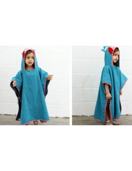 Children's Towel Cape Poncho (Analog Skip Hop) Hooded - Owl 70 * 140 buy in online store