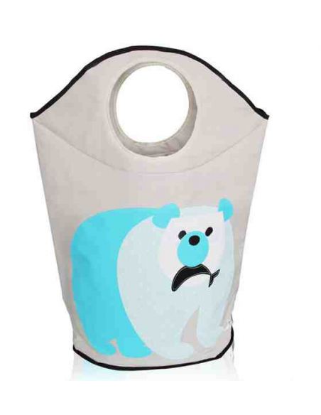 Basket for Toys Cotton with Applique - Bear buy in online store Basket for Toys Cotton with Applique - Bear buy in online store