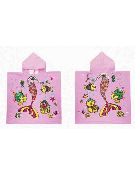 Beach Towel Poncho - Pink Mermaid buy in online store Beach Towel Poncho - Pink Mermaid buy in online store