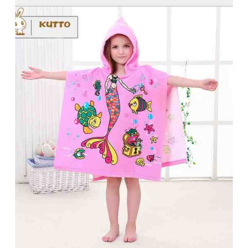 Beach Towel Poncho - Pink Mermaid buy in online store