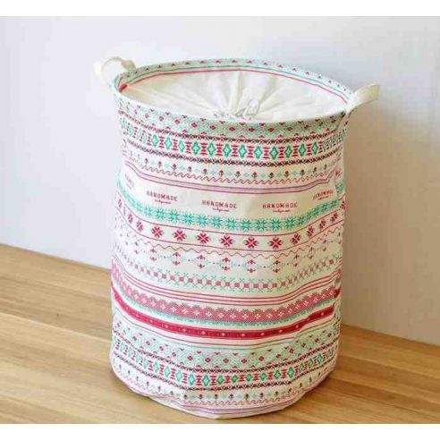 Basket for cotton toys big - pink ornament buy in online store