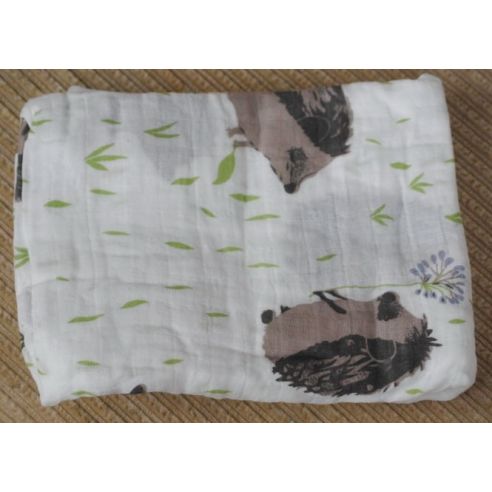 Gauze Muslin Diaper 120 * 120 - Hedgehogs buy in online store