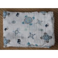 Gauze Muslin Diaper 120 * 120 - Elephants Blue Ornament buy in online store