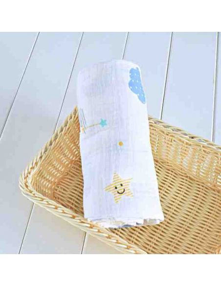 Gauze Muslin Diaper 120 * 120 - Clouds buy in online store