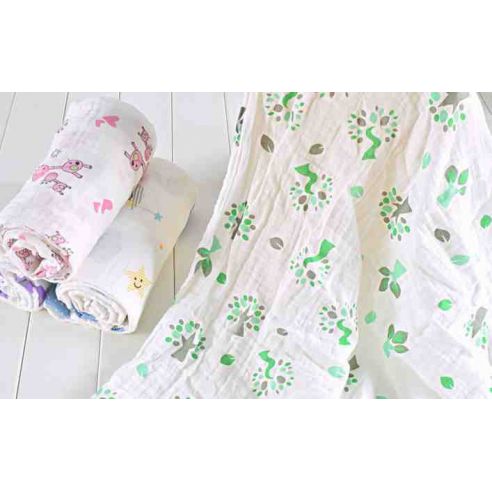 Gauze Muslin Diaper 120 * 120 - Trees buy in online store