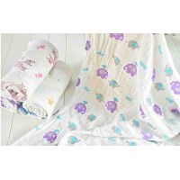 Gauze Muslin Diaper 120 * 120 - Purple Elephants buy in online store 2
