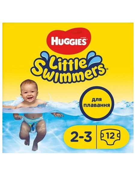 Panties-diapers for swimming Huggies Little Swimmers Size 2-3 (3-8 kg), 12 pcs buy in online store Panties-diapers for swimming Huggies Little Swimmers Size 2-3 (3-8 kg), 12 pcs buy in online store