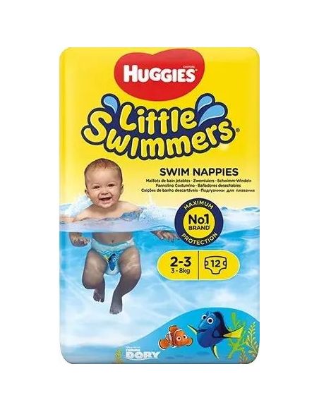 Panties-diapers for swimming Huggies Little Swimmers Size 2-3 (3-8 kg), 12 pcs buy in online store Panties-diapers for swimming Huggies Little Swimmers Size 2-3 (3-8 kg), 12 pcs buy in online store