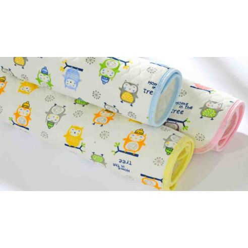 Diaper waterproof cotton owls with layers - size 50 * 70cm buy in online store