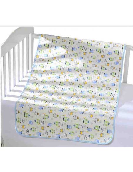 Diaper Waterproof cotton owls with a layer - size 69 * 104cm buy in online store