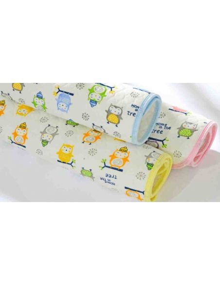 Diaper Waterproof cotton owls with a layer - size 69 * 104cm buy in online store