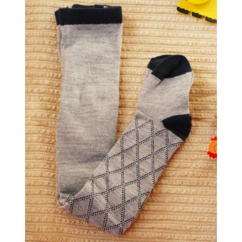 Merino wool tights 98-104p - gray rhombus buy in online store