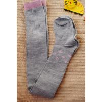 Merino Wool Tights 110-116 Gray Flowers buy in online store